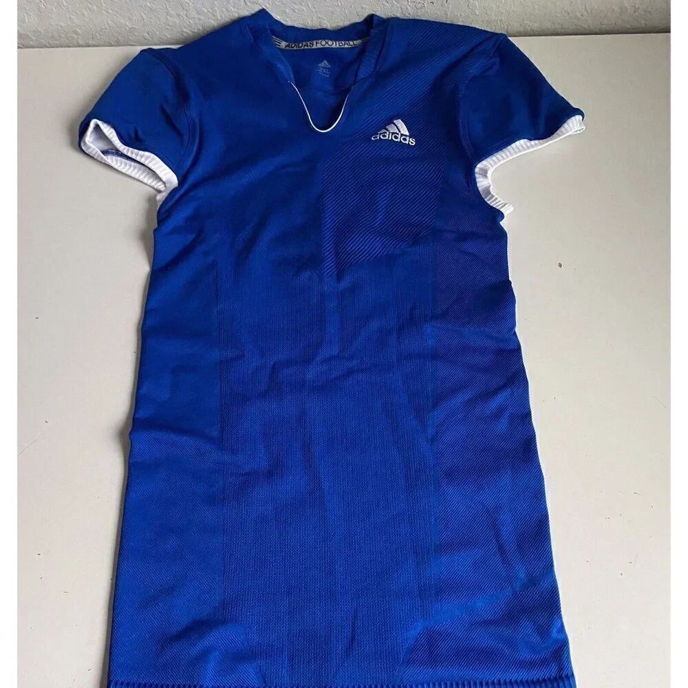 Adidas Techfit Primeknit Football Jersey Men’s 2XL Blue Compression Fit NO TAG